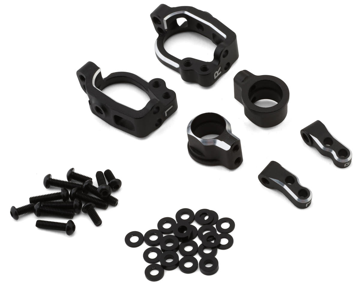 Yokomo RD/SD/MD Aluminum Adjustable Front Steering Block Set (Black)