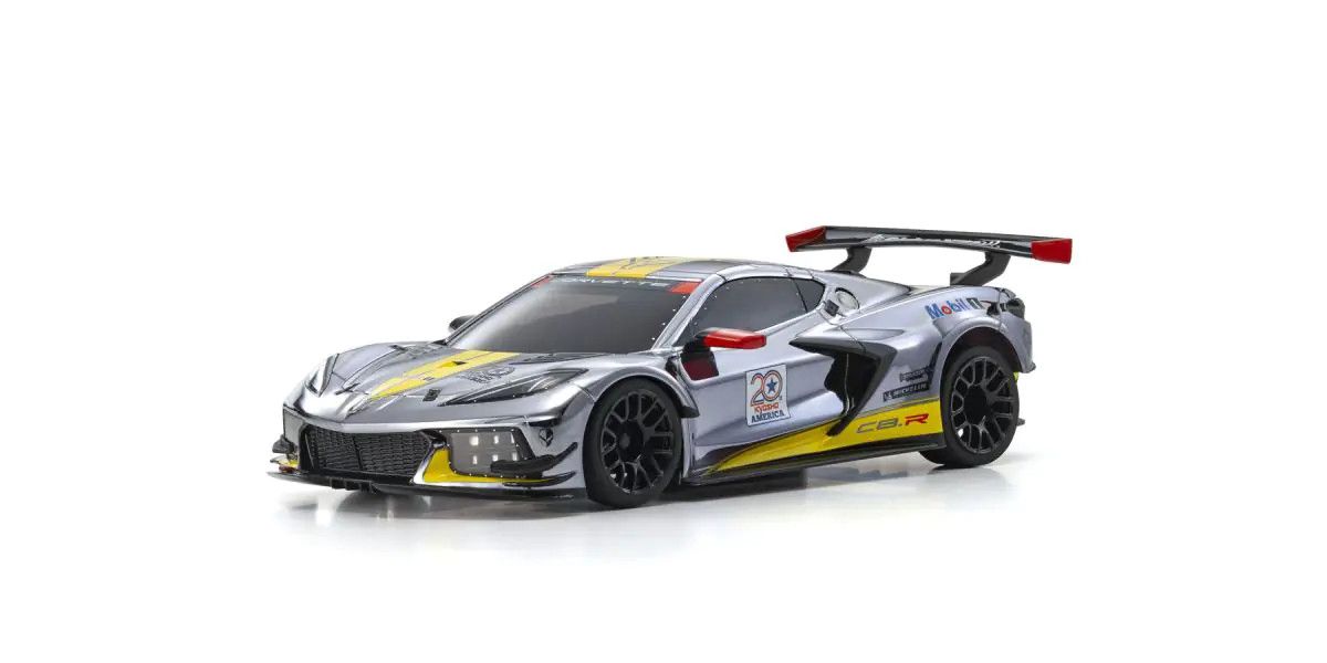 MINI-Z RWD MR-04 readyset CHEVROLET® CORVETTE® C8.R Chrome / Yellow Kyosho America 20th Anniversary 32356CRY