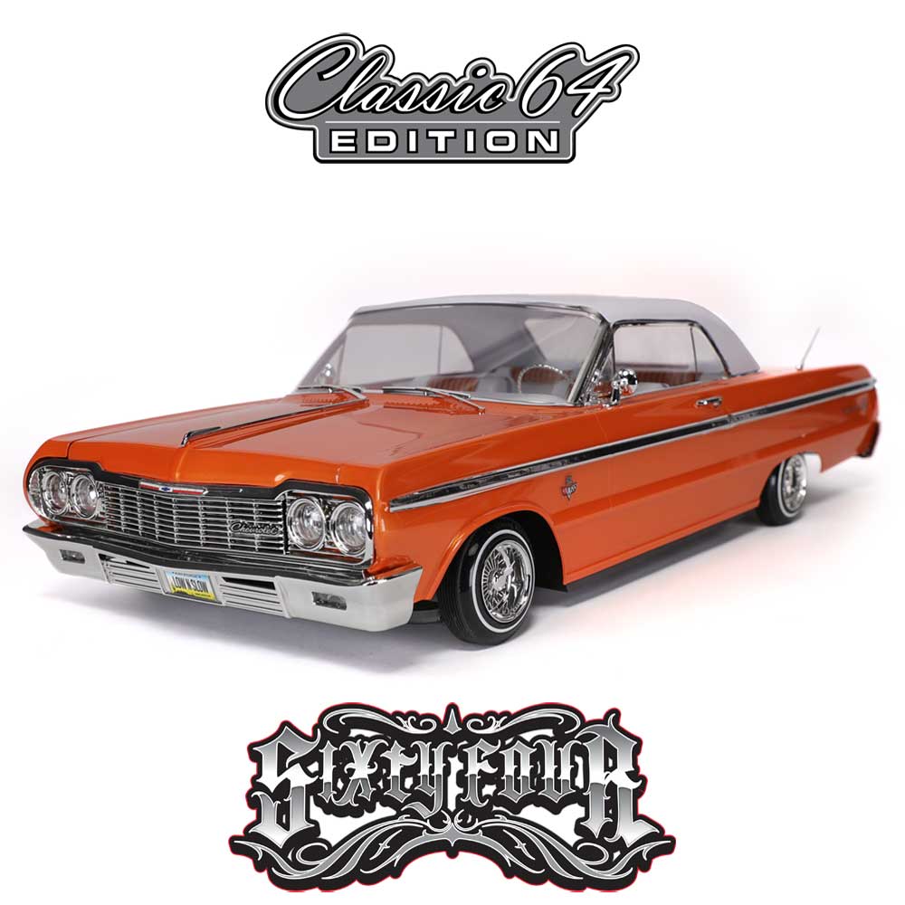 Redcat SixtyFour Orange & White RC Car - 1:10 1964 Chevrolet Impala Hopping Lowrider