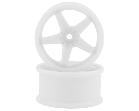 Topline N Model V3 Super High Traction Drift Wheels (White) (2) (6mm Offset) w/12mm Hex
