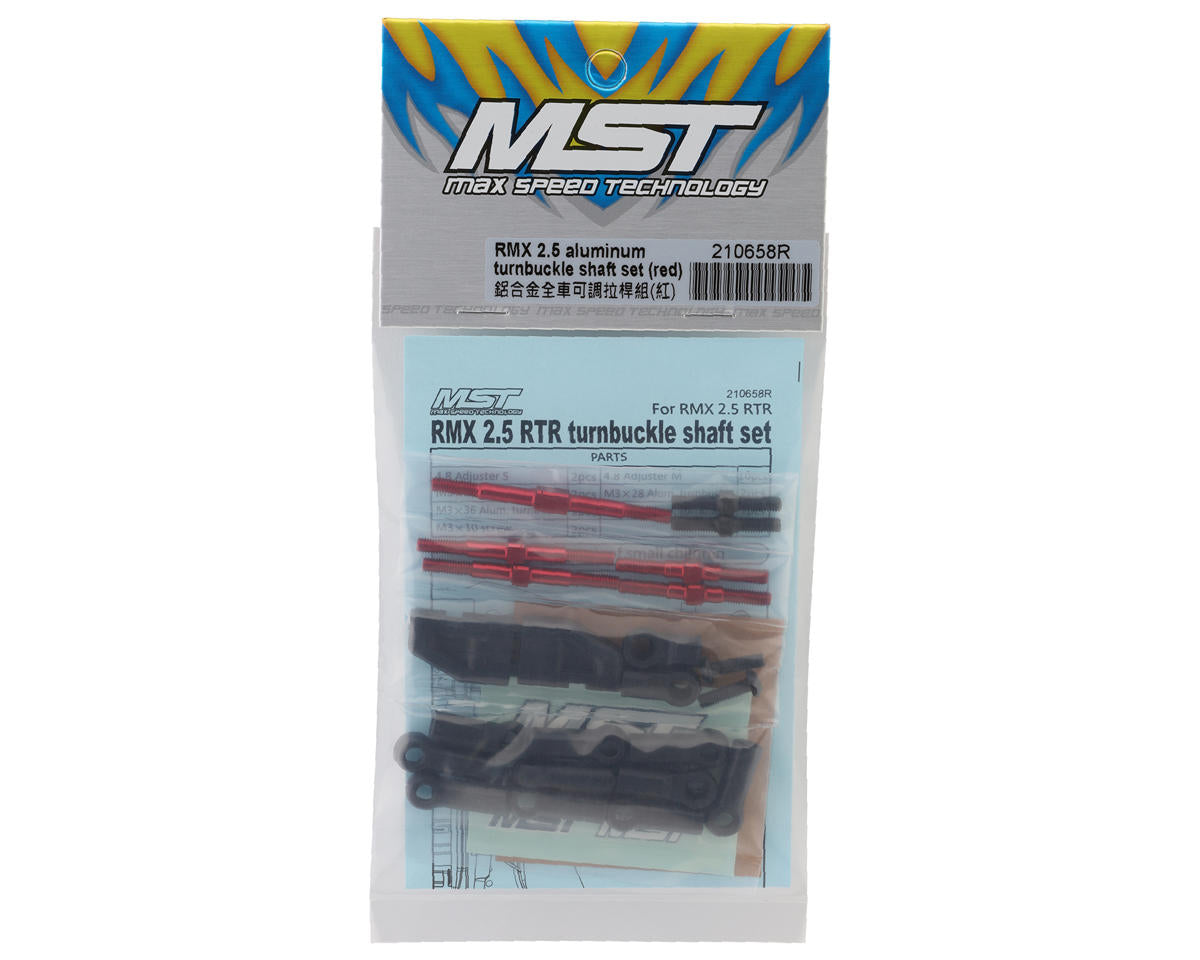 MST RMX 2.5 Aluminum turnbuckle set (red)