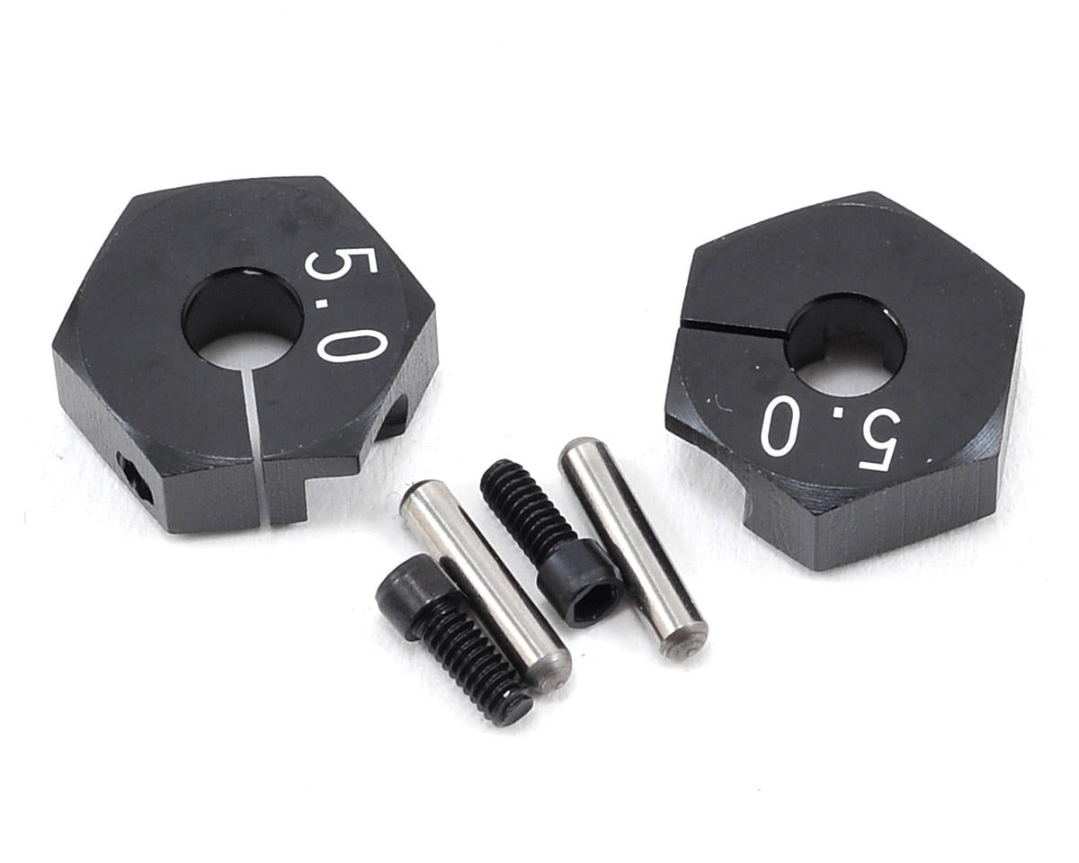 Yokomo 12mm Clamping Wheel Hex Hub Adaptors (Black) (2) (7mm)