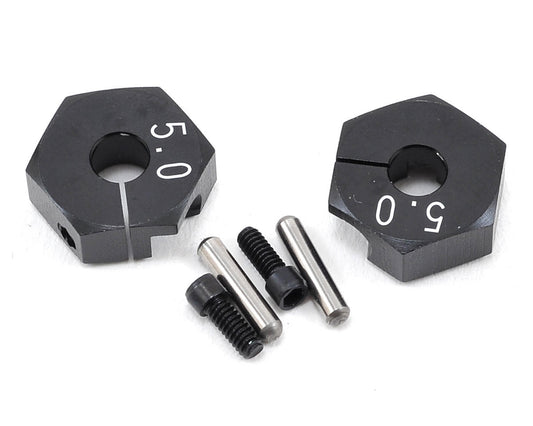 Yokomo 12mm Clamping Wheel Hex Hub Adaptors (Black) (2) (7mm)